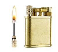 Kerosene Lighter 2-in-1, Refillable Portable Match Lighter with Dual Ignition Methods, Ideal for Indoor and Outdoor Use (Fuel Not Included)