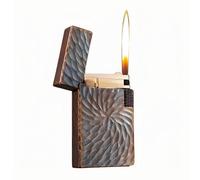 Kerosene Lighter, Brass Flip-Top Soft Flame, Reusable Hand-Carved Collectible, High-End Men's Gift, Retro Design, Perfect for Gentlemen and Collectors