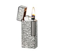 Kerosene Lighter, Five-Sided Embossed Design with Grinding Wheel, Soft Flame, Mechanical Flip-Top, for Men