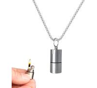 Kerosene Lighter Mini Portable Waterproof Lighters Vintage Trench Lighters Men Camping Candles (Silver)