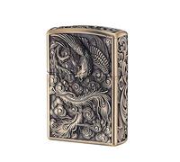 Kerosene Lighter Shell, Metal Outer Case Compatible with Popular Brands, Dragon Design, Style 4, For Customization (Inner Unit Not Included)