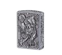 Kerosene Lighter Shell, Metal Outer Case Compatible with Popular Brands, Dragon Design, Style 4, For Customization (Inner Unit Not Included)
