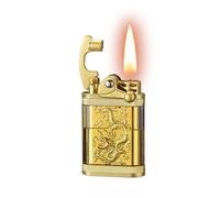 Kerosene Lighter, Vintage Lighter, Soft Flame Lighter, Embossed Dragon Lighter, Portable Lighter, Reusable Adjustable Lighter For Outdoor Use, Candle, Gift For Men(B)