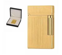 Kerosene Lighter with Flip Lid - Brushed Metal Side Strike Classic Soft Flame for Outdoor Use, Convenient and Reliable Fire Starter (Fuel Not Included)