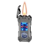 Kerosene Lighter with Four Ignition Modes, Voice-Activated Soft Flame Function, Unique Light Window, for Him or Dad