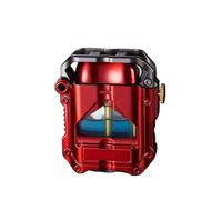 Kerosene Lighter with One-Button Ejection Ignition, Refillable Fuel, Visible Air Window, Durable Metal Design, for Men