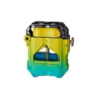 Kerosene Lighter with One-Button Ejection Ignition, Refillable Fuel, Visible Air Window, Durable Metal Design, for Men