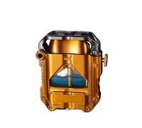 Kerosene Lighter with One-Button Ejection Ignition, Refillable Fuel, Visible Air Window, Durable Metal Design, for Men