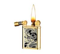 Kerosene Lighter with One-Touch Ejection, Refillable, Old-Fashioned Design, Perfect for Camping or Business Gifts