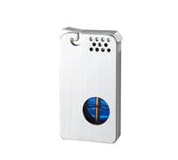 Kerosene Lighter with One-Touch Ejection, Transparent Fuel Tank, 22-Hole Windproof Design, Perfect for Collectors, Business Gifts (fuel not included)