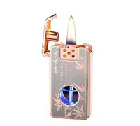 Kerosene Lighter with Smart Sensor, 4 Windproof Ignition Modes, Metal Embossed Body, Ideal for Camping and Candlelight Gifts