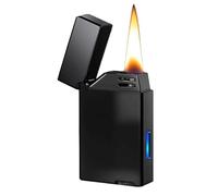 Kerosene Lighter with Smart Sensor, Metal Flip Cover, 4 Ignition Modes, Windproof Soft Flame, Portable for Candles and Outdoor Gifts