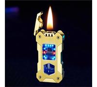 Kerosene Soft Flame Lighter, Reusable with Four Ignition Methods, Metal Design, Transparent Fuel Tank, Ideal for Candles and Collecting