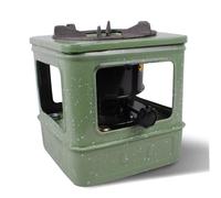 Kerosene Stove, 8.9x8.9x8.9" Portable Small Kerosene Heater with 10 Cotton Wick, Windproof Camping Stove for 3-5 People, Heater