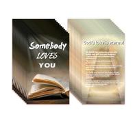 Kerosly 200 Pcs Christian Inspirational Cards Somebody Loves You - Double-Sided Bible Verse Encouragement Cards, Religious Faith Cards for Gifts, Church Outreach, Daily Devotion