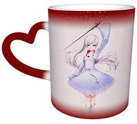 KEROTA RWBY Weiss Schnee Anime Ceramic Heat Sensitive Color Changing Coffee Mug Starry Sky Travel Mug Coffee Mugs & Coffee Cups