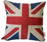 KEROTA The Union Jack British Flag Cotton Linen Square Decorative Throw Pillow Case Cushion Cover 18 "X18 "