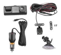 kerout Car DVR 3-Channel Dash Cam Front and Rear Inside Dashcam HD 1080P Video Recorder Night Vision