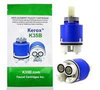 Kerox K35B 35 mm Faucet Cartridge Replacement - Single Lever OEM Faucet Part, Fits American Standard 7038, La Torre & Delta Faucets