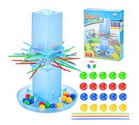 Kerplu-nk Game, Stick Games For Kids With Beads, Tick Pull Game, Beads, Sticks And Game Unit, For 2 To 4 Players Game For Train Attention And Hand-Eye Coordination, Easy To Learn
