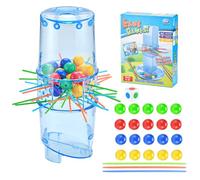 Kerplunk Game - Pull Sticks Floor For Family | Easy To Learn Stick GameS Focus Attention And Hand-eye Coordination, Classic Retro Marble Drop Tower Tabletop Fun Toy Kids Adult Party Educational Set