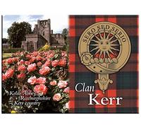 Kerr Scottish Clan Souvenir Metallic Picture Fridge Magnet, Scottish Gift