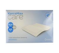 KerraMax Care 4"x4" Super Absorbent Wound Dressing (PRD500-050) - Absorbs Exudate and Isolates it, Preventing Leaks or Drips for Improved Patient Comfort and Wound Care Treatment (Box of 10)