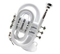 KERREY B-flat Lacquered Gold Pocket Trumpet B-flat Palm Size Miniature Trumpet Brass Instrument Standard Pocket Trumpet (Color : 01)