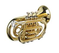 KERREY B-flat Palm Trumpet Pocket Trumpet Mini Trumpet Three-key Small Trumpet Three-tone Trumpet Standard Pocket Trumpet