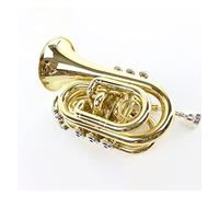 KERREY Beginner Brass Instrument B Flat Mini Trumpet Golden Palm Pocket Trumpet Instrument Standard Pocket Trumpet
