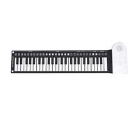 KERREY Chinese Instruments Guqin 49 Keys With Horn Hand Roll Piano Portable Folding Electronic Organ Soft Keyboard Electronic Piano Beginner Practice Keyboard