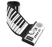 KERREY Chinese Instruments Guqin 61 Keys Electronic Portable Flexible Hand Roll Up Piano Built-in Speaker MIDI Out Keyboard Organ
