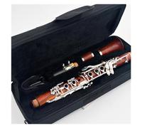 KERREY Clarinet Musical Instrument Redwood Body Eb Tone Clarinet 17 Keys Gold/silver Plated Keys Clarinet With Accessories(Silver)