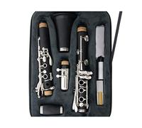 KERREY Intermediate Clarinet Ebony Blackwood Clarinet Professional Bb Clarinets Bakelite 17 Keys Musical Instruments (Color : Ebony)