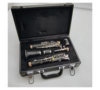 KERREY Intermediate Clarinet Professional Clarinet C Tune Ebony Wood Or Bakelite Sliver Plated Keys With Mouthpiece (Color : Ebony Wood)