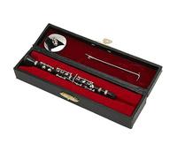 KERREY Miniature Clarinet Replica Model With Stand And Case Decoration Ornament Mini Musical Instrument Ornaments (Color : 8cm)