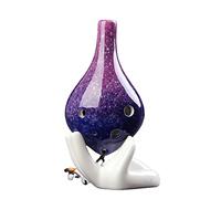 KERREY ocarina Long Mouth Gradual Change Pottery Ocarina 6 Hole Creativity Color Student Ceramics Ocarina Handmade Beginner AC Tone (Color : 03)