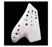 KERREY ocarina Three Tube Professional Ocarina Alto C Key White Dolomite Ceramics Ocarina Flute Music Instruments