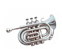 KERREY Palm Horn Instrument B Flat Western Brass Playing Western Horn Pocket Trumpet Instrument Student Band Standard Pocket Trumpet