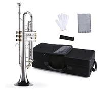 KERREY Prefessional Bb Trumpet Brass Material Silver-Plated Surface Beautiful Buttons Wind Instrument With 5C Mouthpiece Standard Trumpet