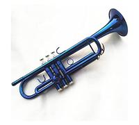 KERREY Standard Trumpet Instrument Blue B Flat Color Blowing Labor-saving Student Band Performance Standard Trumpet (Color : 01)