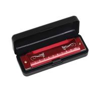 KERREY Students Harmonica 10-hole C Harmonica For Adult Beginners Blues Harmonica Clear Sound Quality ABC Body(Red)