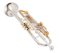 KERREY Trumpet Instrument Bb Trumpet Golden Silver Plated Brass Professional Musical Instrument Durable Trumpet For Beginners