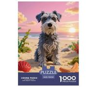 Kerry Blue Terrier 1000 Pieces Jigsaw Puzzles Cute Pets Puzzle for Adults Staycation Kill Time Home Decoration Gift Game for Boys And Girls Age 14+ ForAdults 70x50cm/1000pcs