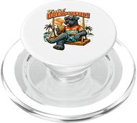 Kerry Blue Terrier drinking ice coffee on a swing funny - PopSockets PopGrip for MagSafe