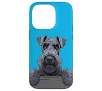 Kerry Blue Terrier Funny Peeking Pocket KBT Puppy Dog Lover Case for iPhone 14 Pro