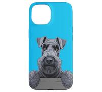 Kerry Blue Terrier Funny Peeking Pocket KBT Puppy Dog Lover Case for iPhone 15