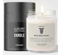 Kerry Blue Terrier Gifts - Luxury Soy Wax Candle - Vanilla, Jasmine, Sugared Almond - Makester