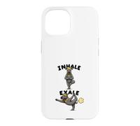 Kerry Blue Terrier practicing yoga inhale exale DIGOR funny Case for iPhone 15