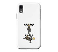 Kerry Blue Terrier practicing yoga inhale exale DIGOR funny Case for iPhone XR